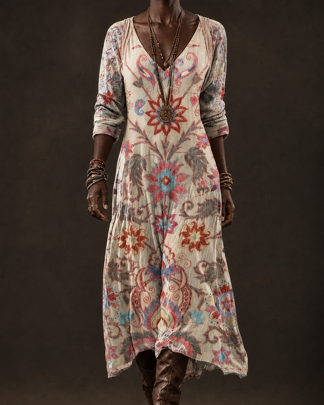 Leontine | Boho-henkinen väljä mekko