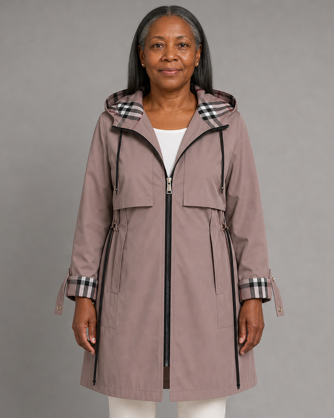 Yvonne | Hupullinen vetoketjutakki