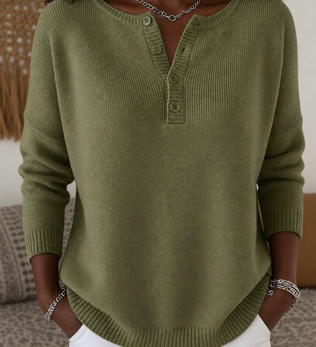 Helena | Napitettava henley-neule