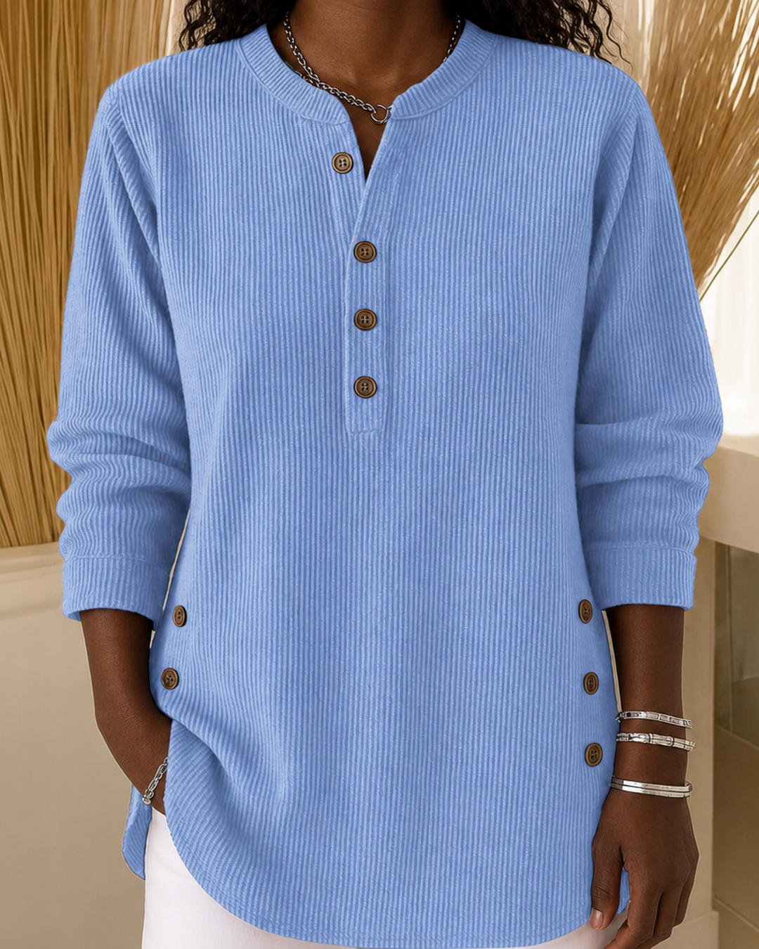 Neva | Henley-tunika napeilla