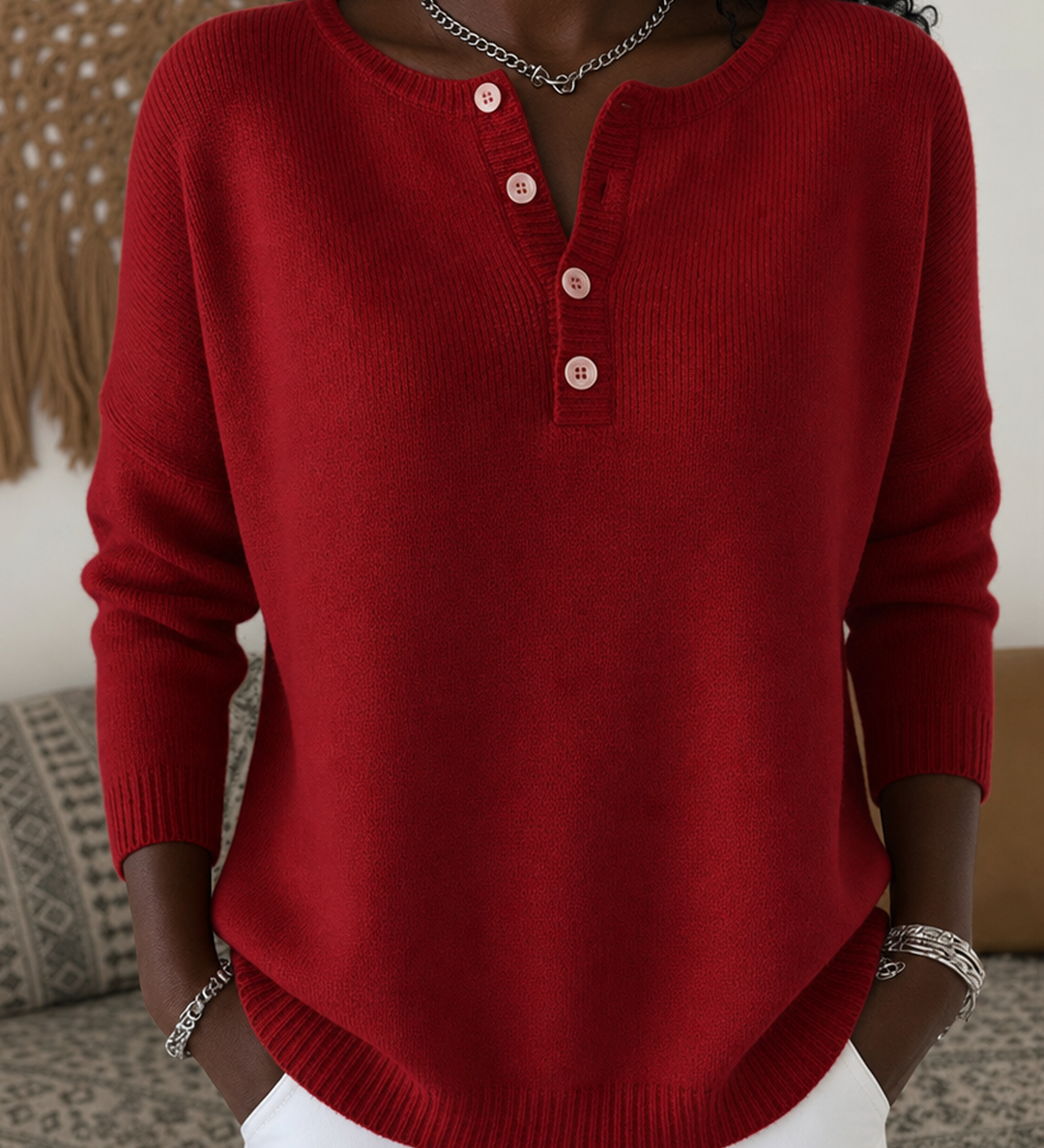 Helena | Napitettava henley-neule