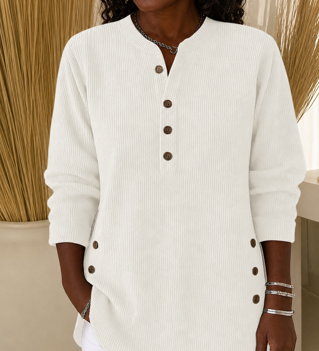 Neva | Henley-tunika napeilla