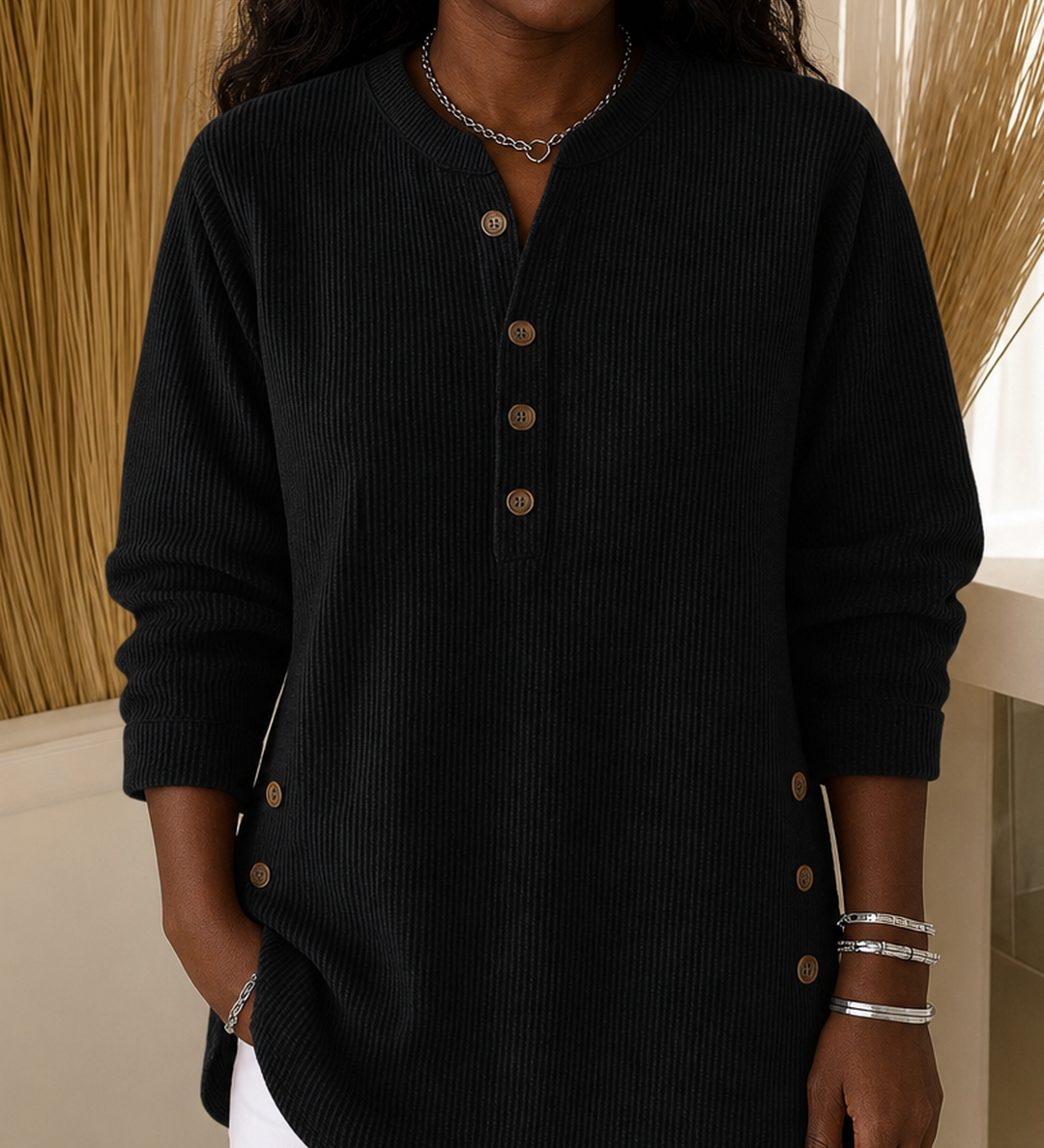 Neva | Henley-tunika napeilla