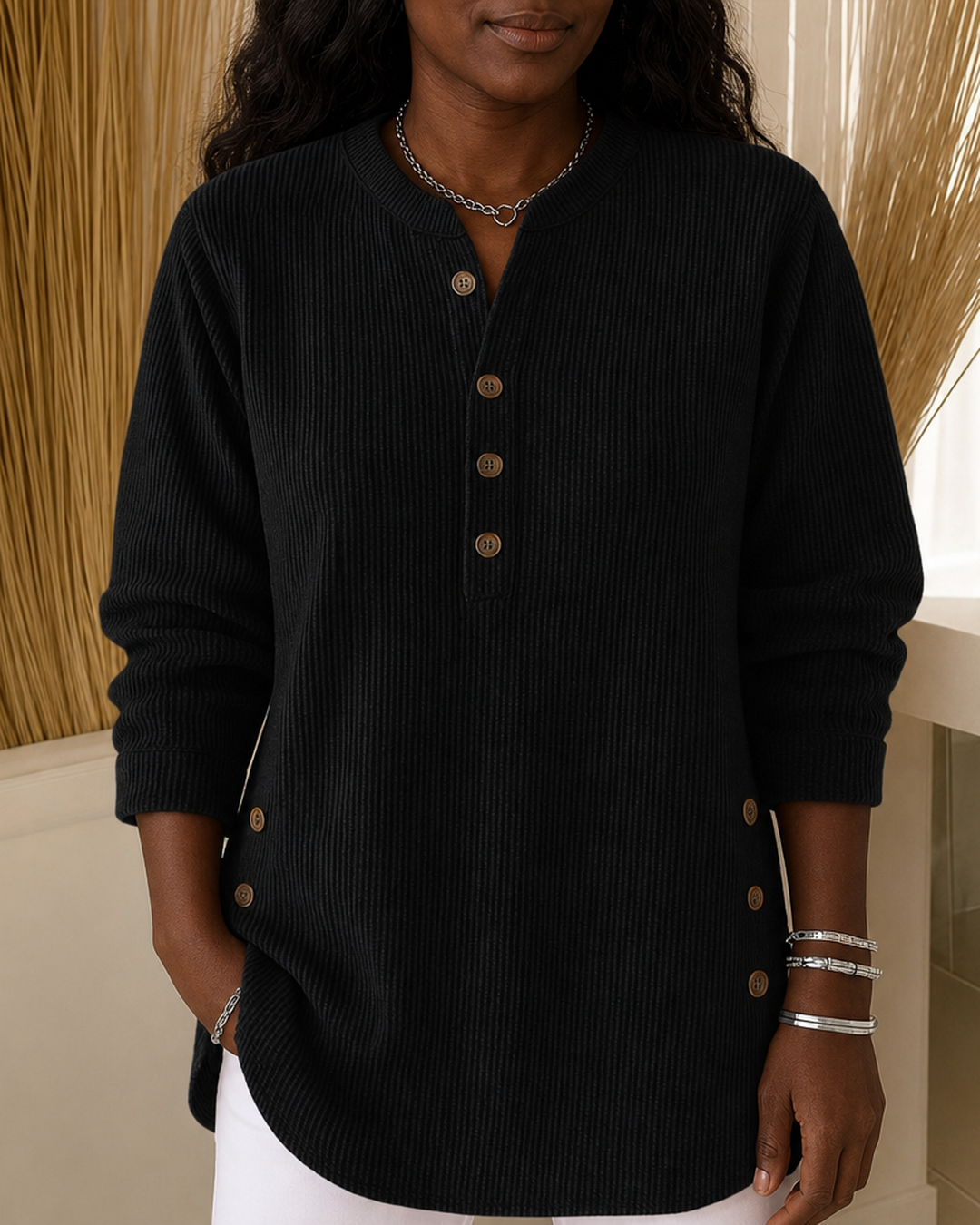 Neva | Henley-tunika napeilla