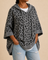 Emilia | Eläinkuvioinen neulottu hupullinen poncho