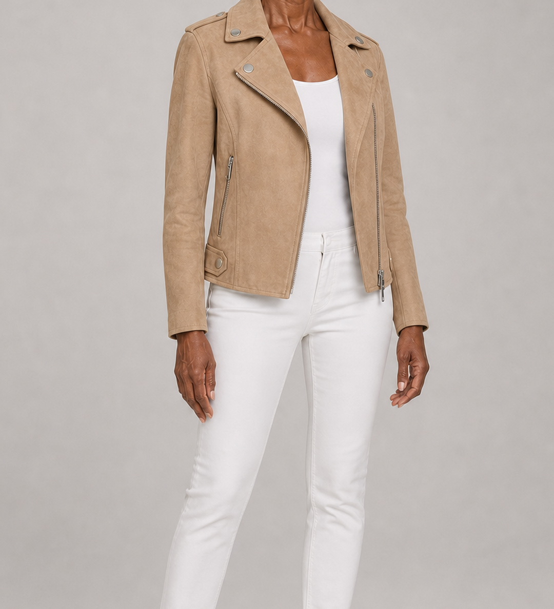 Bessie | Lyhyt vetoketjullinen biker-takki