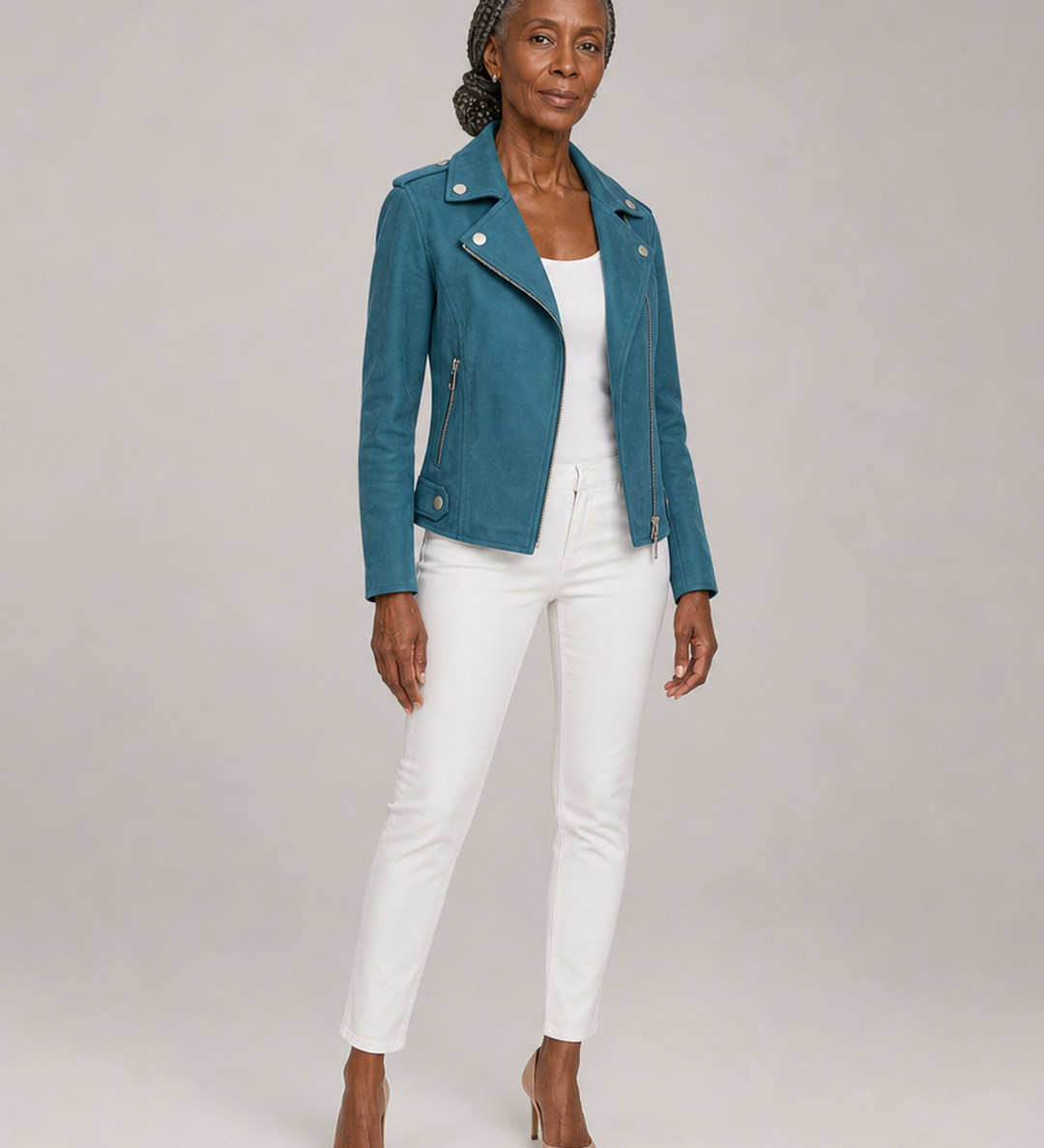 Bessie | Lyhyt vetoketjullinen biker-takki