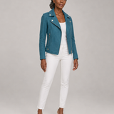 Bessie | Lyhyt vetoketjullinen biker-takki