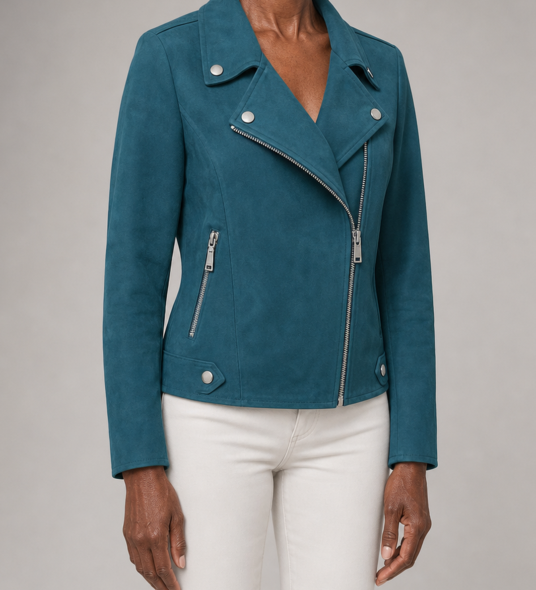 Bessie | Lyhyt vetoketjullinen biker-takki