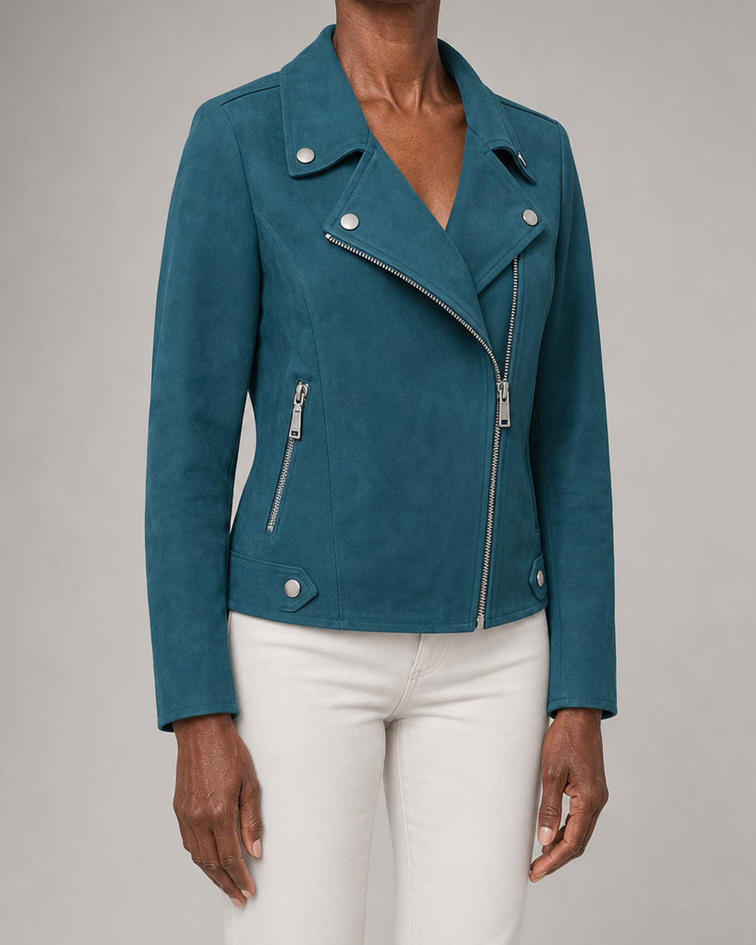 Bessie | Lyhyt vetoketjullinen biker-takki