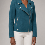 Bessie | Lyhyt vetoketjullinen biker-takki