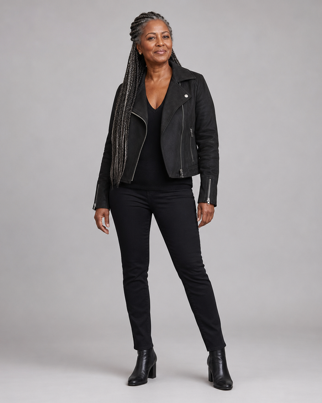 Claudia | Vetoketjullinen biker-takki