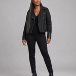 Claudia | Vetoketjullinen biker-takki