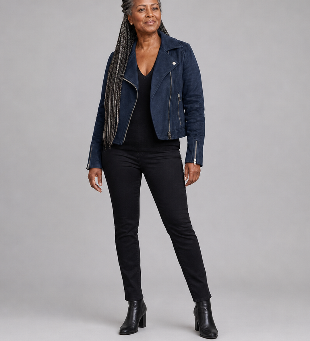 Claudia | Vetoketjullinen biker-takki