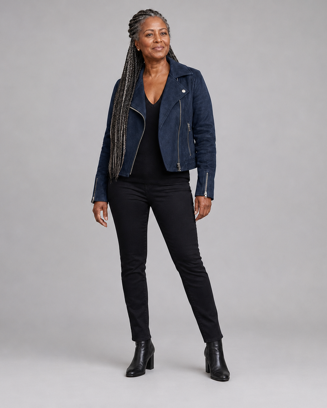 Claudia | Vetoketjullinen biker-takki