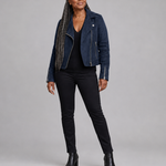 Claudia | Vetoketjullinen biker-takki