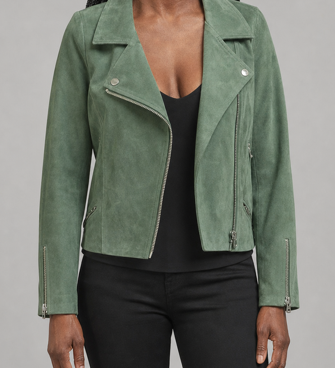 Claudia | Vetoketjullinen biker-takki