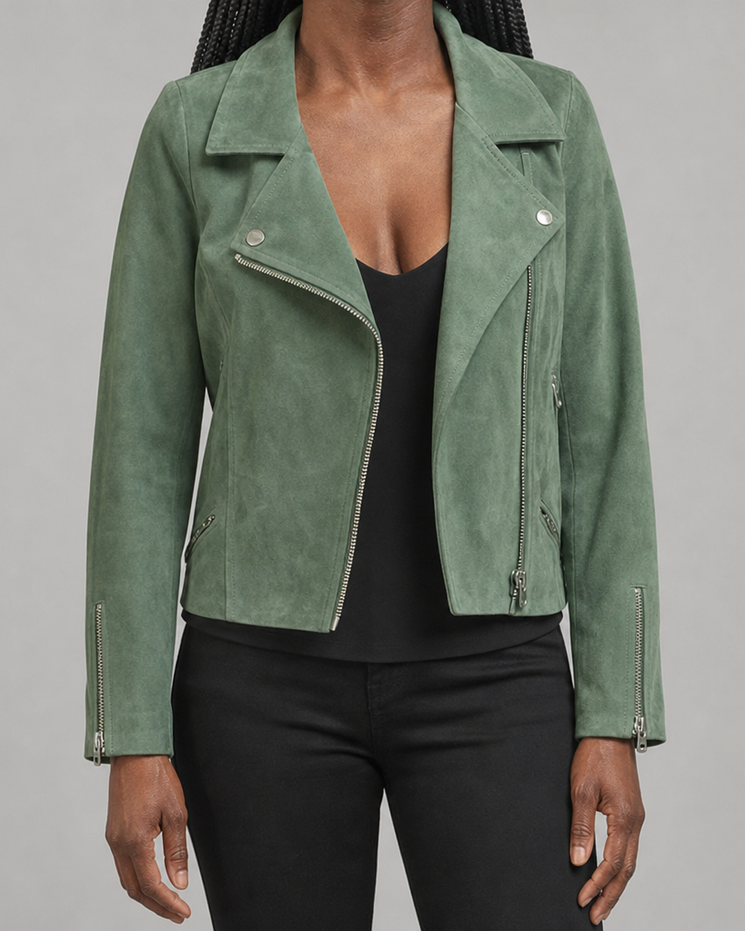 Claudia | Vetoketjullinen biker-takki