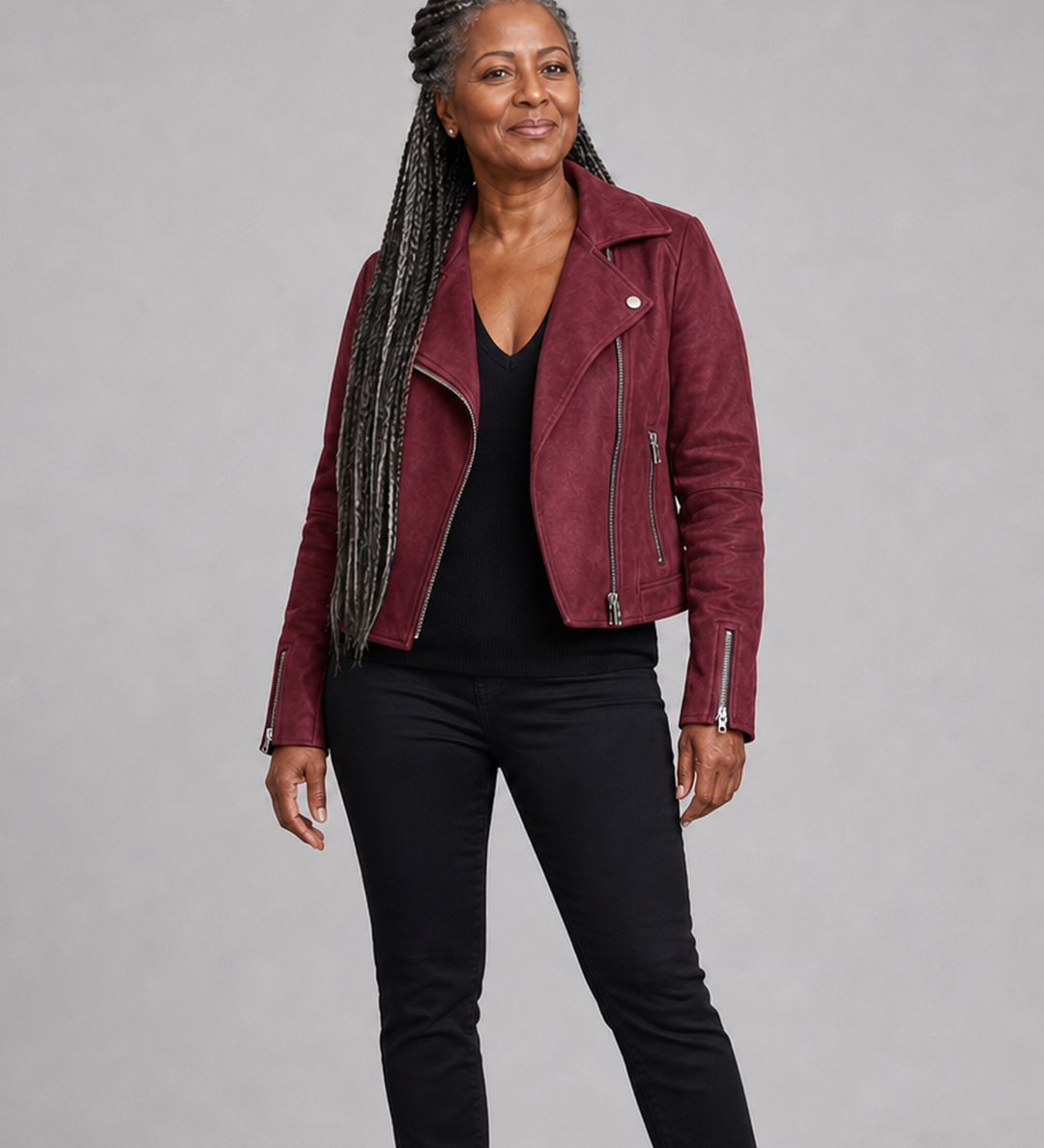 Claudia | Vetoketjullinen biker-takki