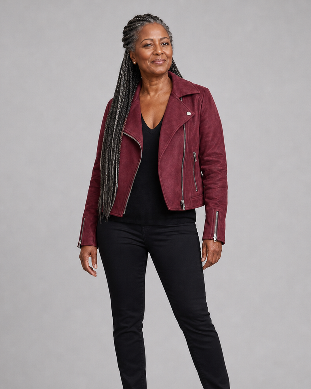 Claudia | Vetoketjullinen biker-takki