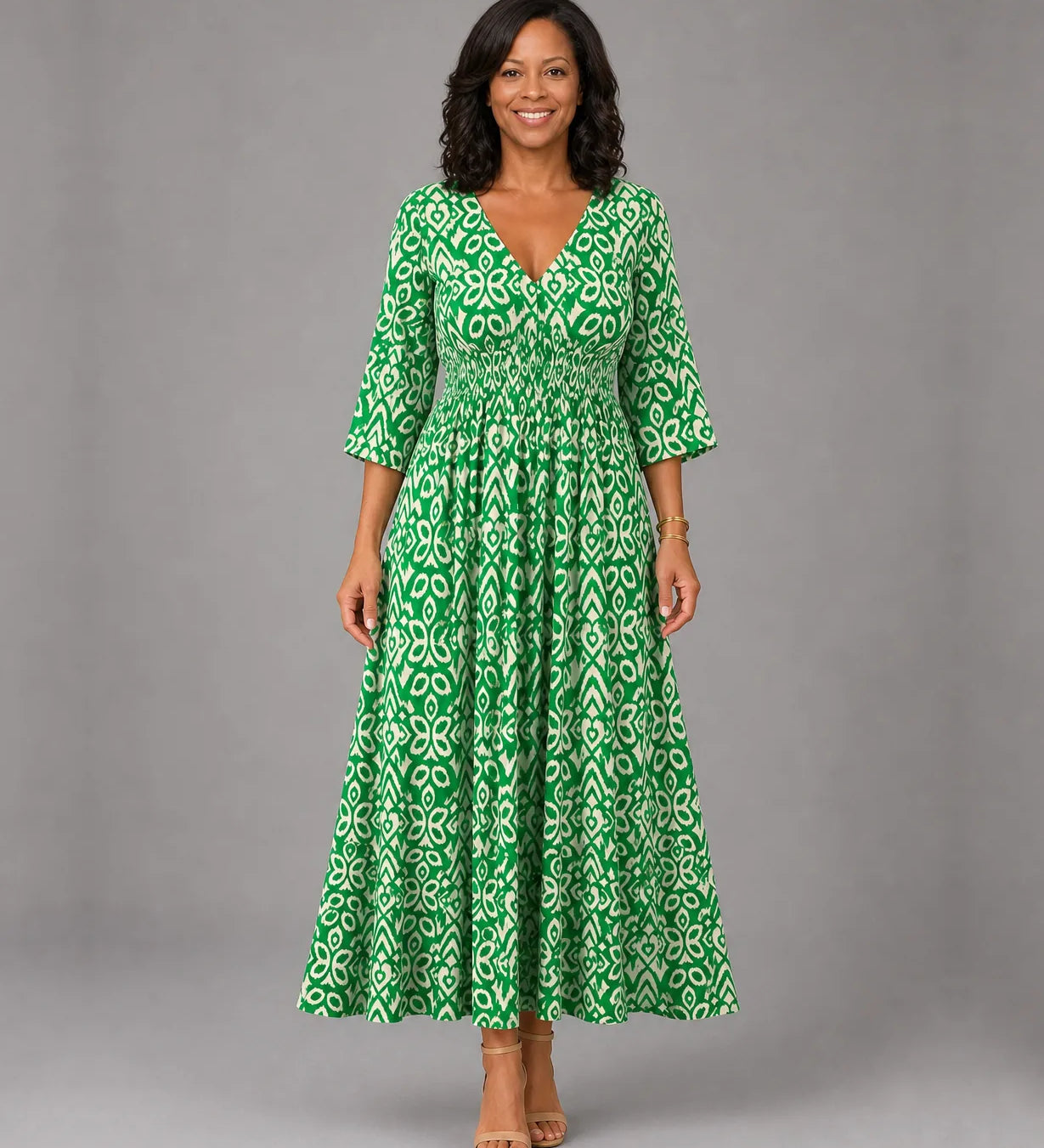 Althea | Boheemi laskeutuva midimekko