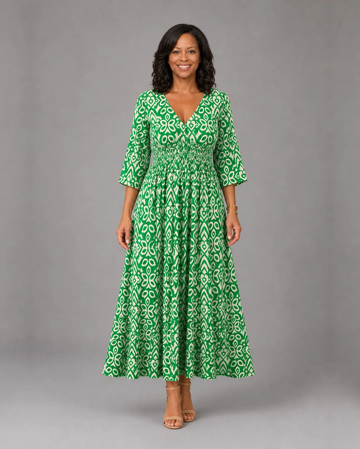 Althea | Boheemi laskeutuva midimekko