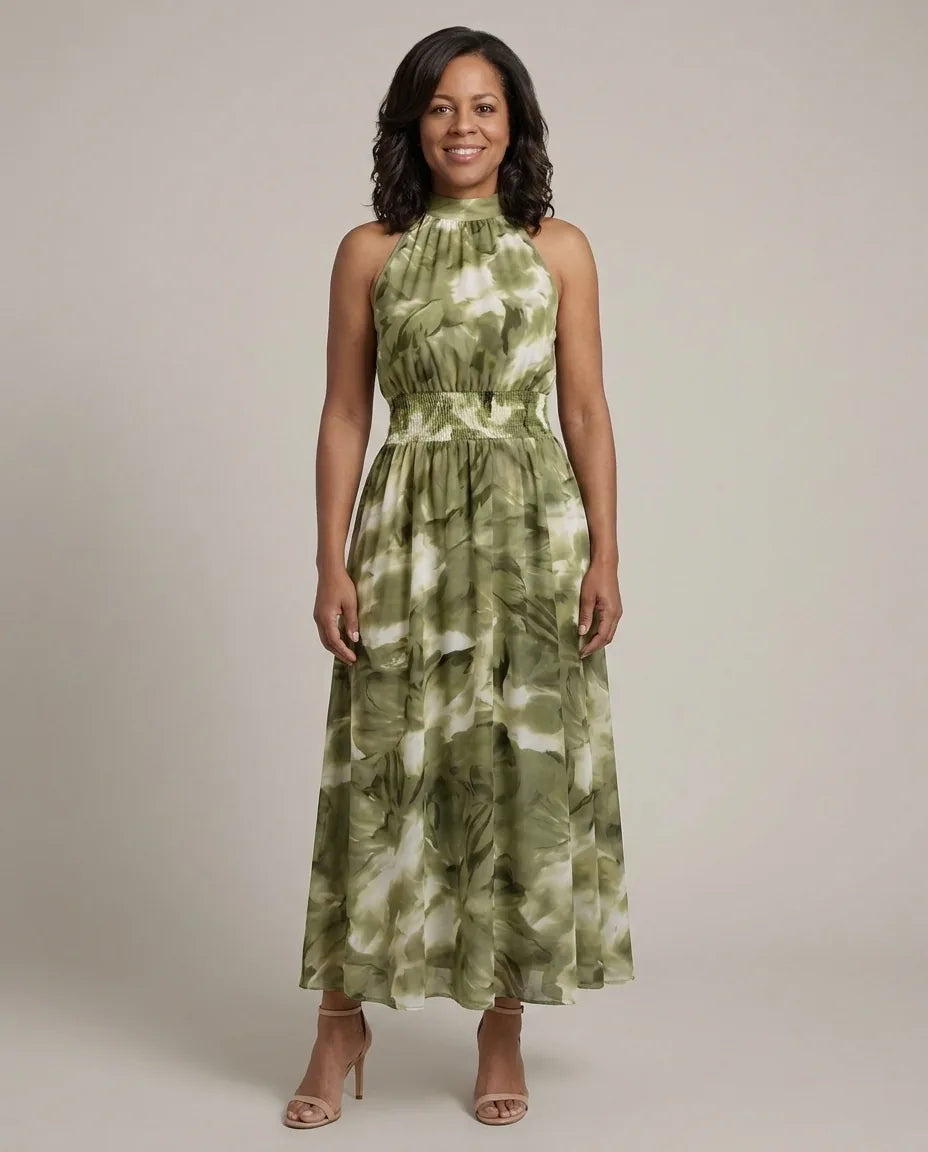 Willow | Rypytetty niskanauhallinen midimekko