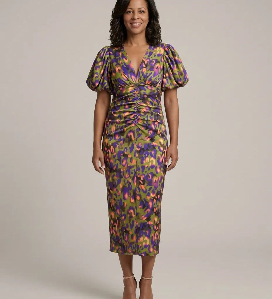 Lydia | Eloisa laskostettu midimekko
