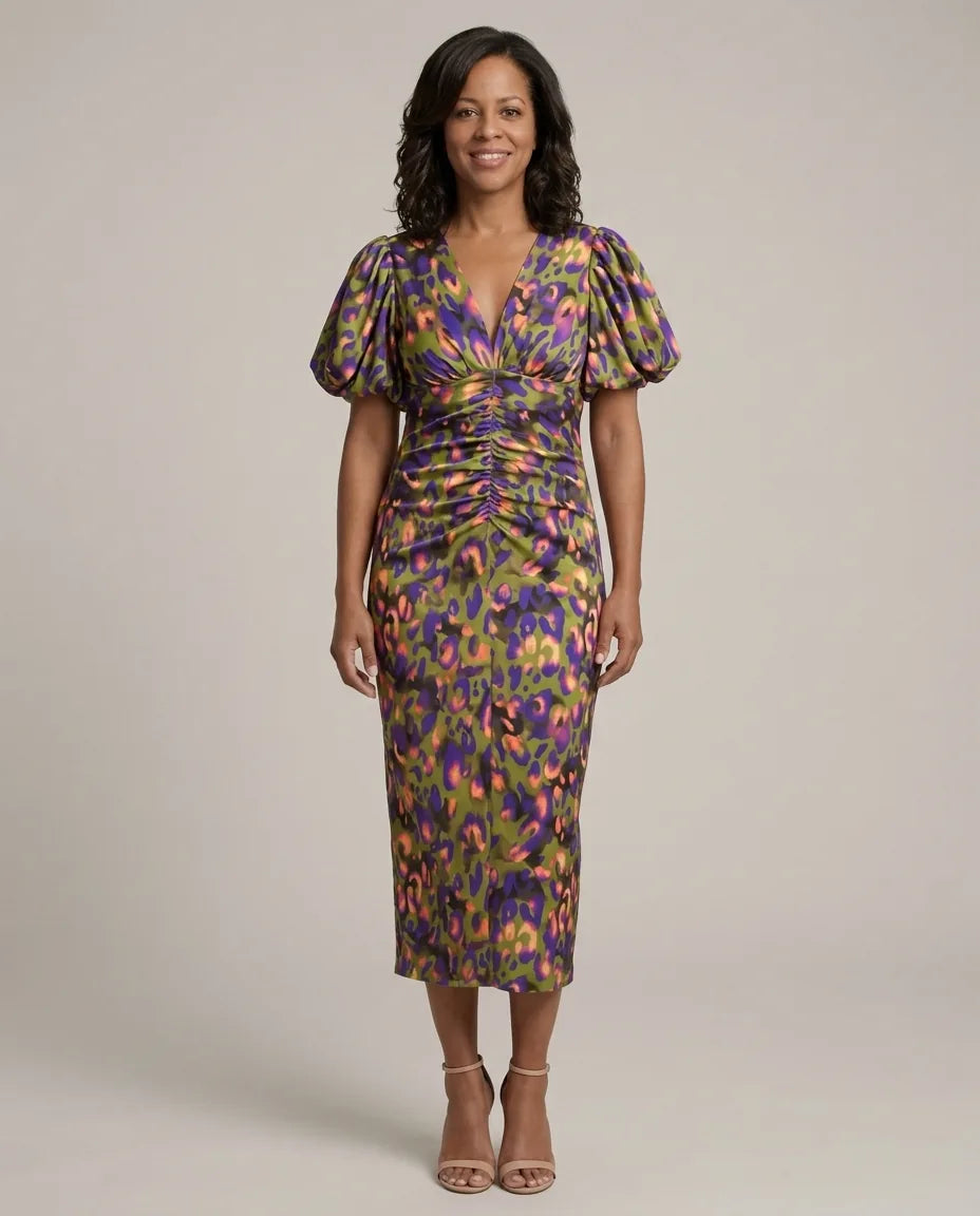 Lydia | Eloisa laskostettu midimekko