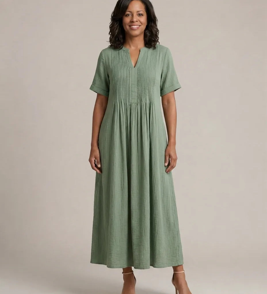Nathalia | Laskostettu mekko