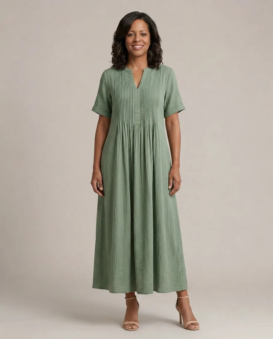 Nathalia | Laskostettu mekko