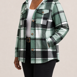 Doris | Ruudullinen hupullinen paitatakki