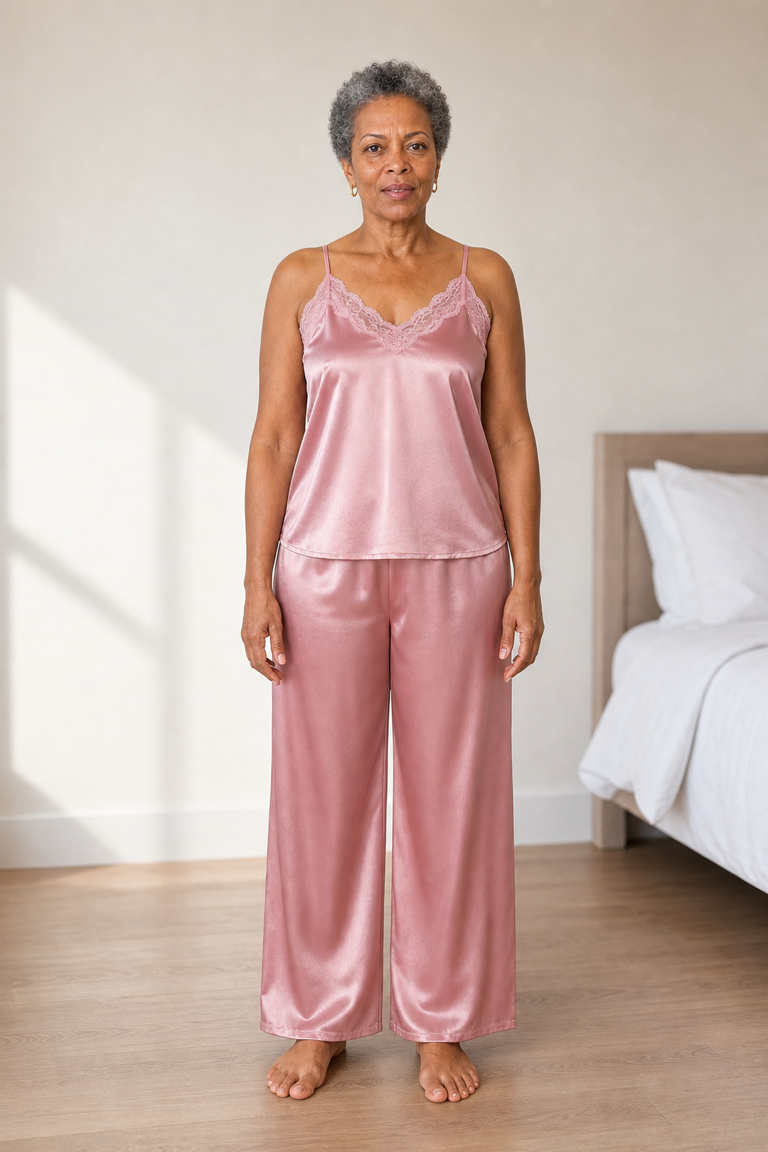 Isabella | Kolmiosainen satiinipyjamasetti