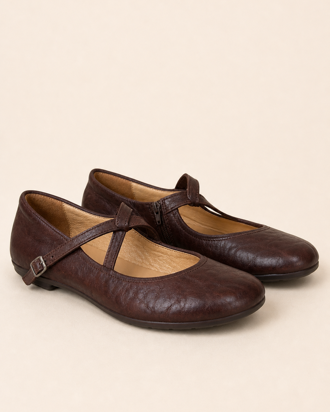 Lena | Pyöreäkärkinen retro Mary Jane -loafer