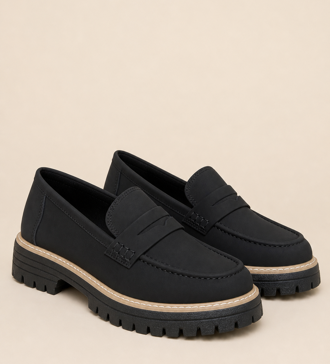 Dot | Harjattu paksupohjainen platform-loafer