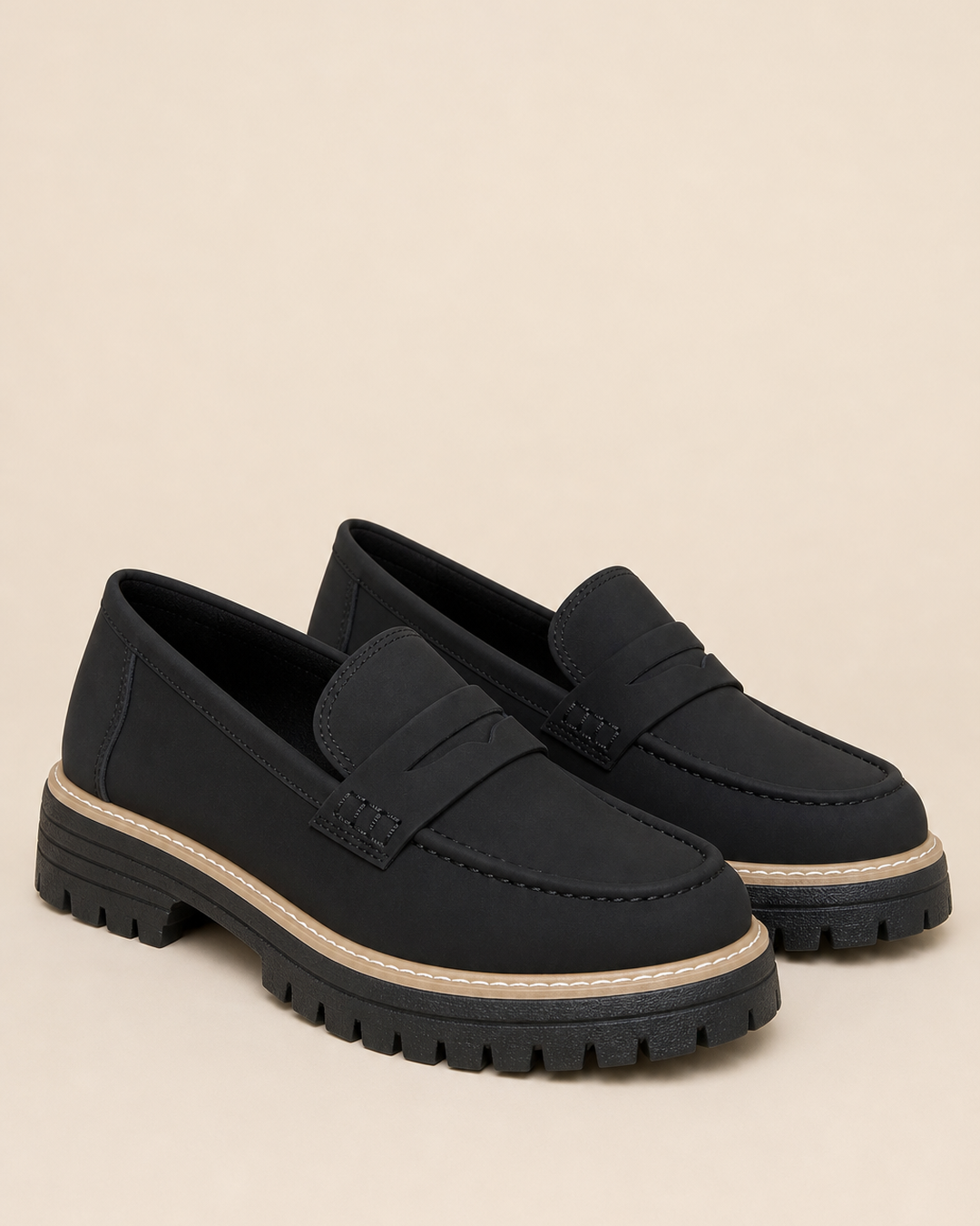 Dot | Harjattu paksupohjainen platform-loafer