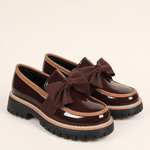 Willa | Leveälestinen platform-loafer rusetilla