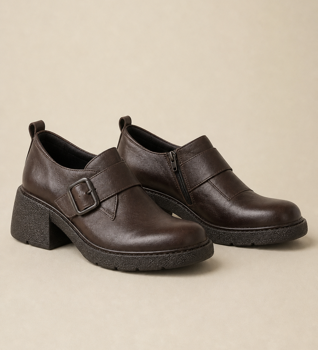 Rhoda | Erittäin pehmeä remmillinen platform-loafer
