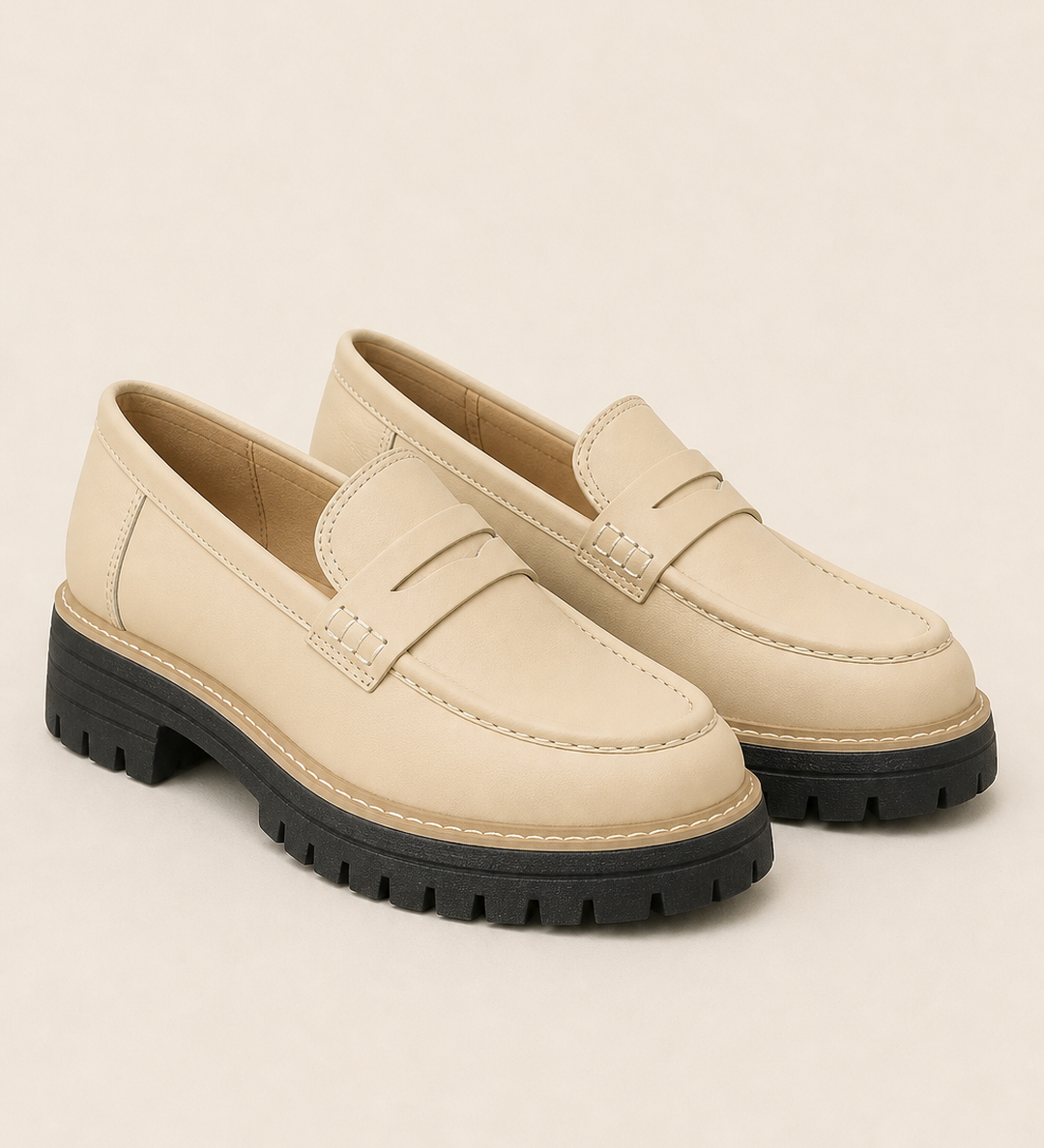 Dot | Harjattu paksupohjainen platform-loafer