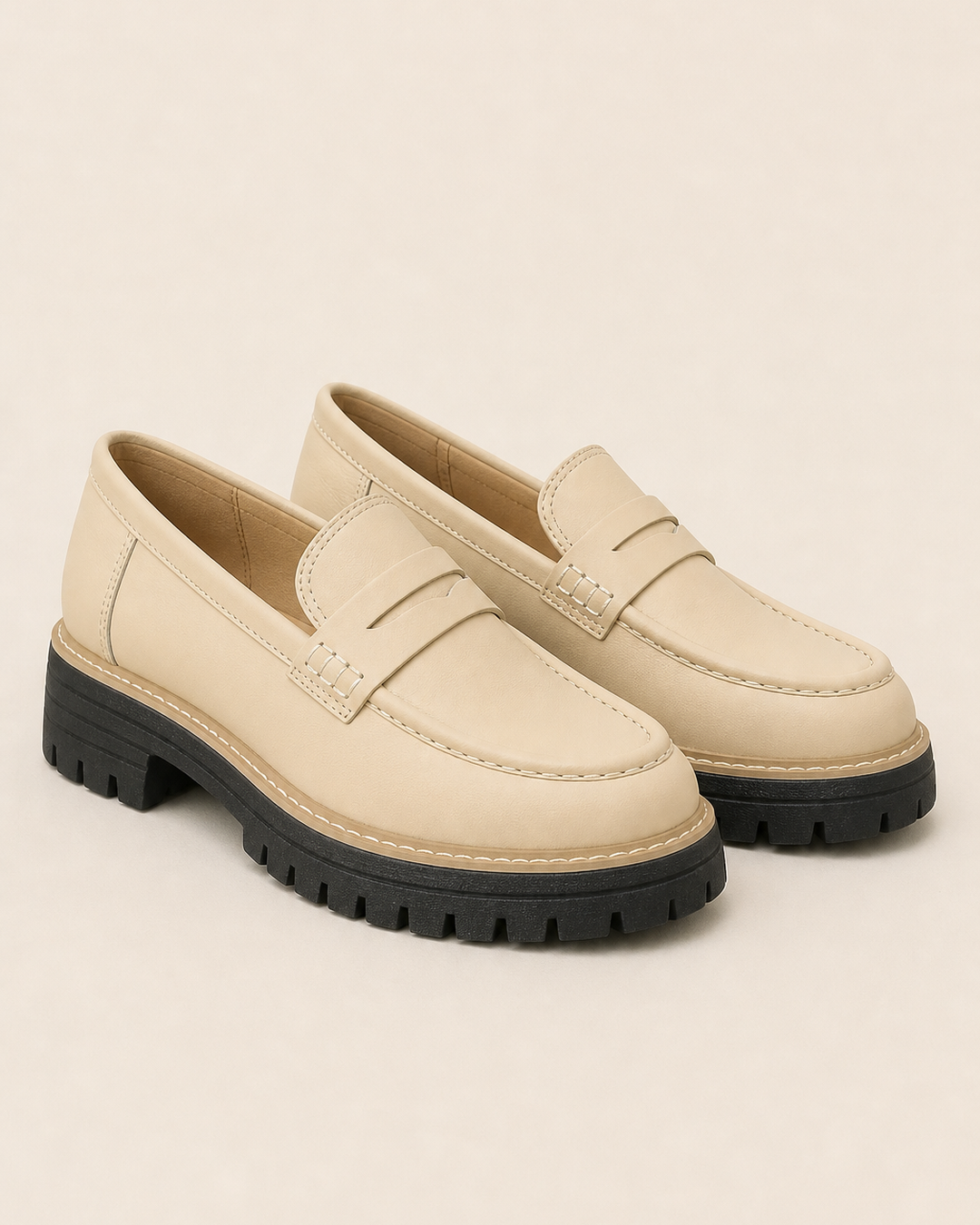 Dot | Harjattu paksupohjainen platform-loafer