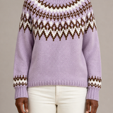 Bernice | Violetti fair isle -kaarrokeneule
