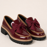 Willa | Leveälestinen platform-loafer rusetilla