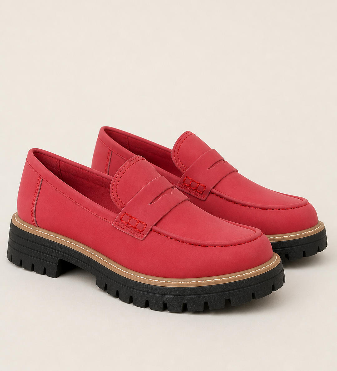 Dot | Harjattu paksupohjainen platform-loafer