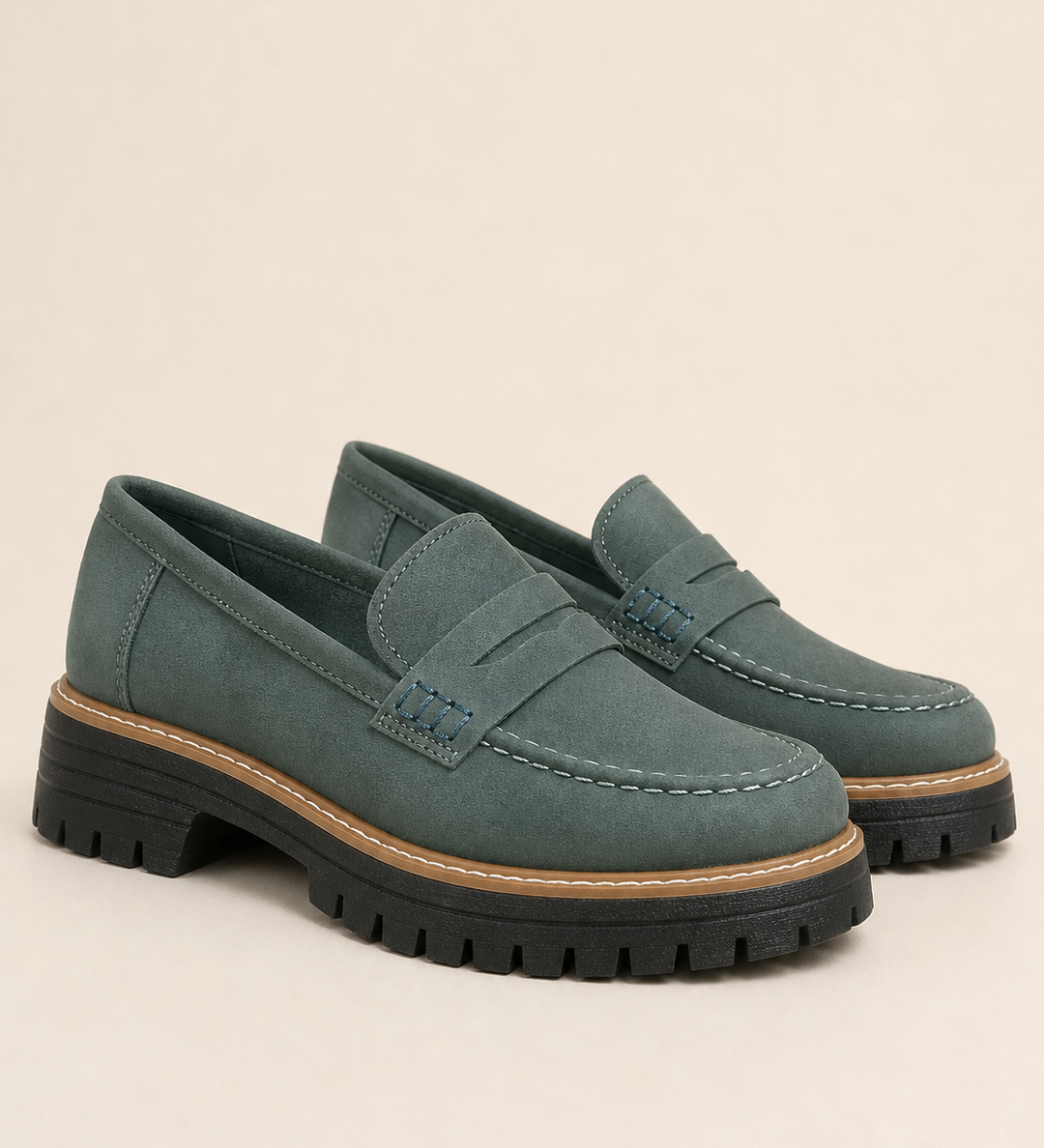 Dot | Harjattu paksupohjainen platform-loafer