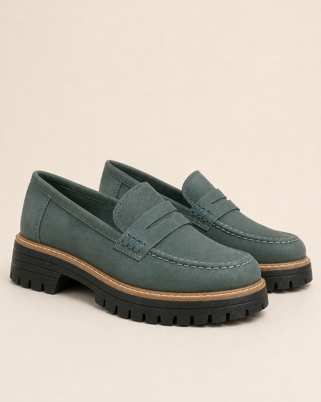 Dot | Harjattu paksupohjainen platform-loafer