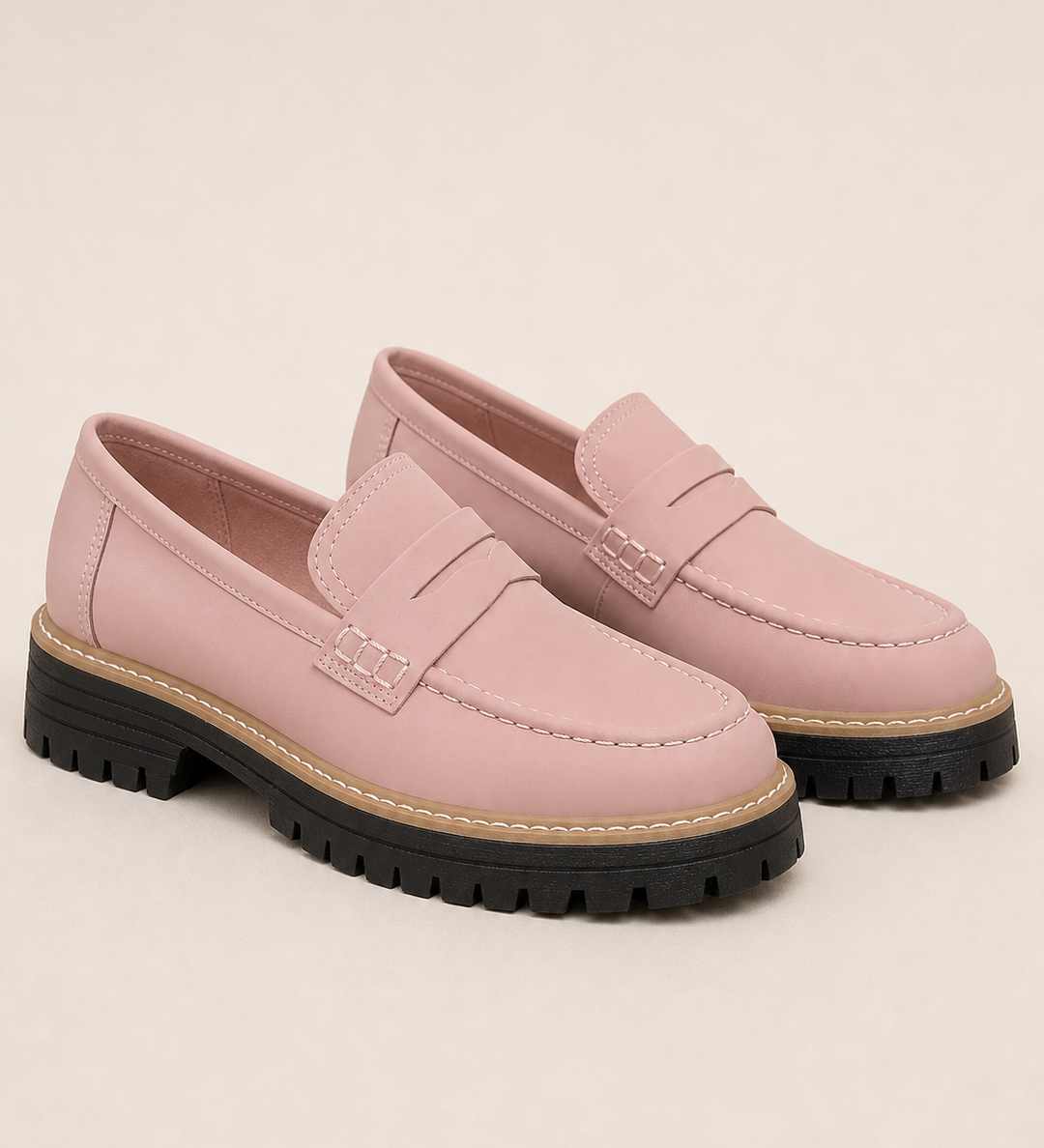 Dot | Harjattu paksupohjainen platform-loafer