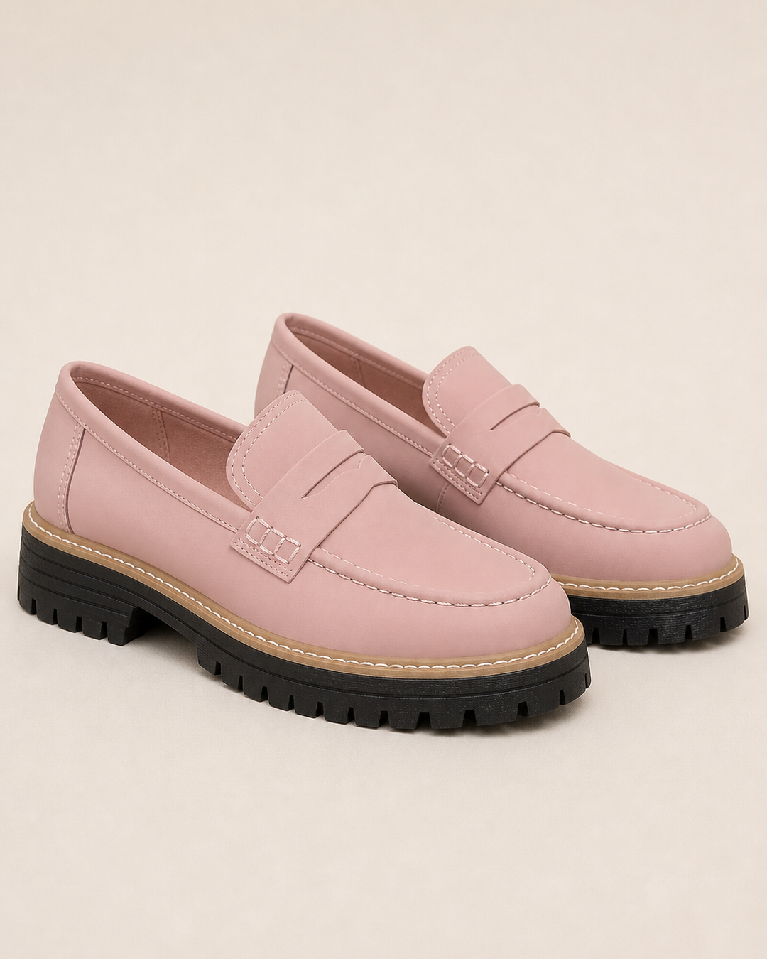 Dot | Harjattu paksupohjainen platform-loafer