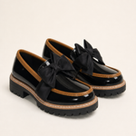 Willa | Leveälestinen platform-loafer rusetilla
