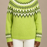 Eloise | Neonkeltainen fair isle -kaarrokeneule