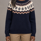 Nadine | Kahvinruskea vintage fair isle -neulepusero